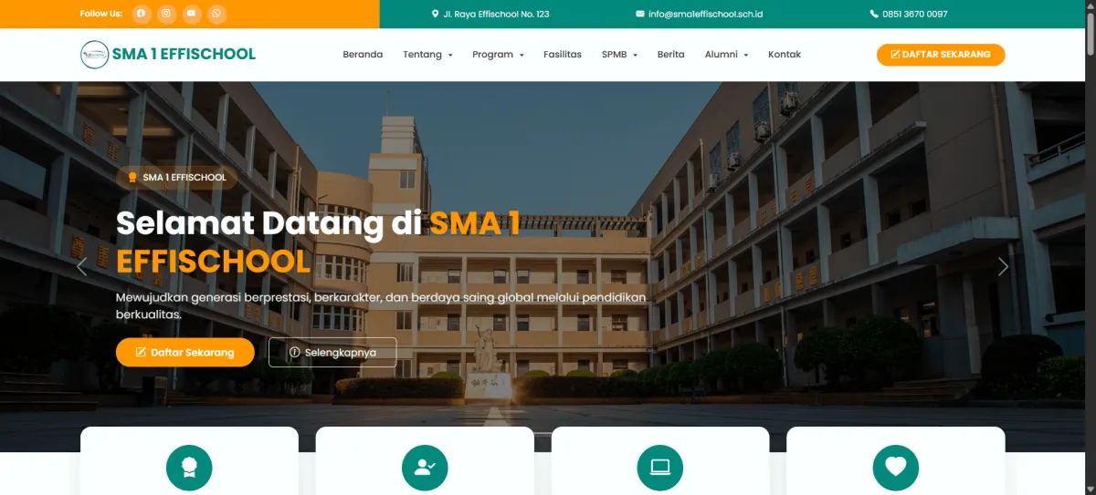 Sistem Website Sekolah + SPMB Online Premium